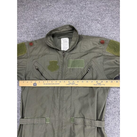DJ Manufacturing Flight Suit Coveralls Mens 44L Green Flyers Fire Resistant - Picture 4 of 10